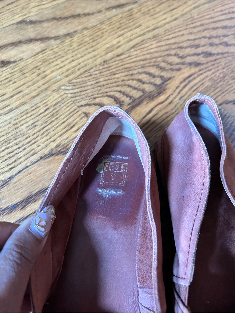 FRYE Dusty Rose Leather Slip-On Flats Loafers Size 8 Comfort Casual Shoes - Picture 5 of 6